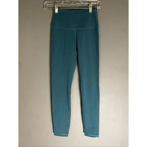 Esoft Green Blue Lycra High Waisted Leggings Size XS NWOT
